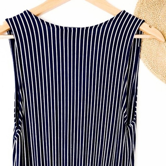 Anthro Sunday in Brooklyn Carine Blue Stripe Dress Size S Small - Picture 8 of 9